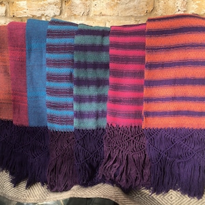 Mexican Rebozo Scarf for Natural Birth, Active Birth, Doula Midwife Spinning Babies, Yoga Blanket, Hand Dyed & Loomed Cotton by Artisans