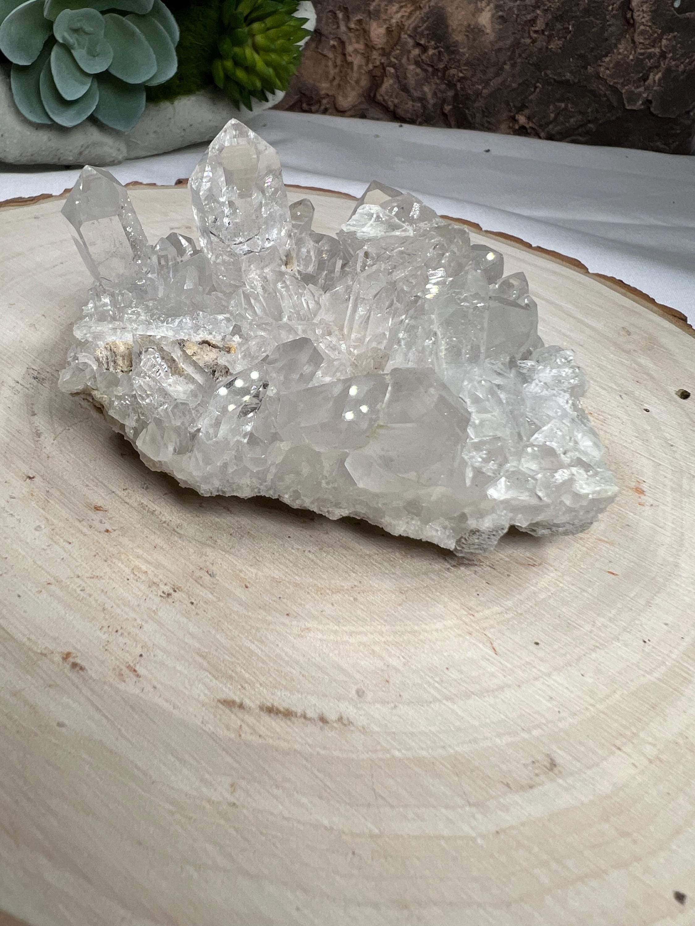 Clear quartz cluster plate from Arkansas