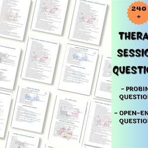 Family Therapy Assessment Session Questions |Counseling Questions | Therapy Documentation Reference |  Open-Ended Questions