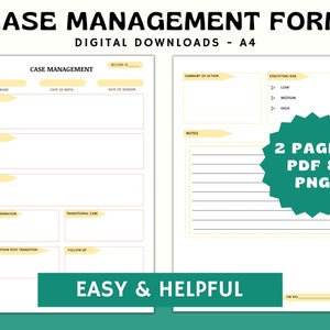 Case Manager Cheat Sheet Notes, Case Management (yellow), Paperwork ...