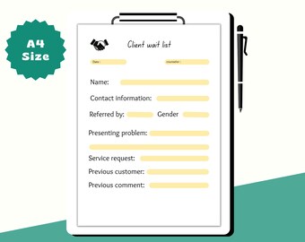 Therapist Client Intake Form: Psychotherapy Documentation (Printable PDF)