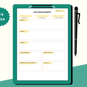 Case Management (bundle), Diagnosis Printable Form, Client ...