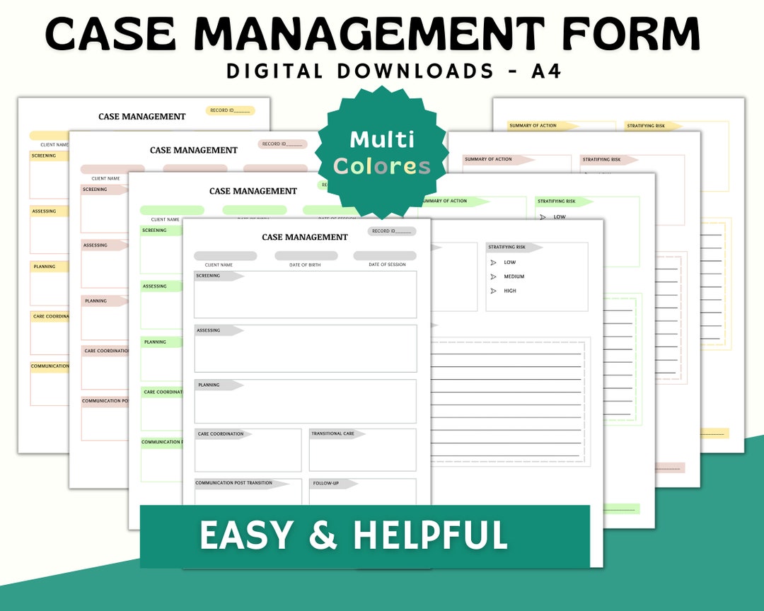 Case Management bundle, Diagnosis Printable Form, Client Documentation Case Management bundle, Diagnosis Printable Form, Client Documentation