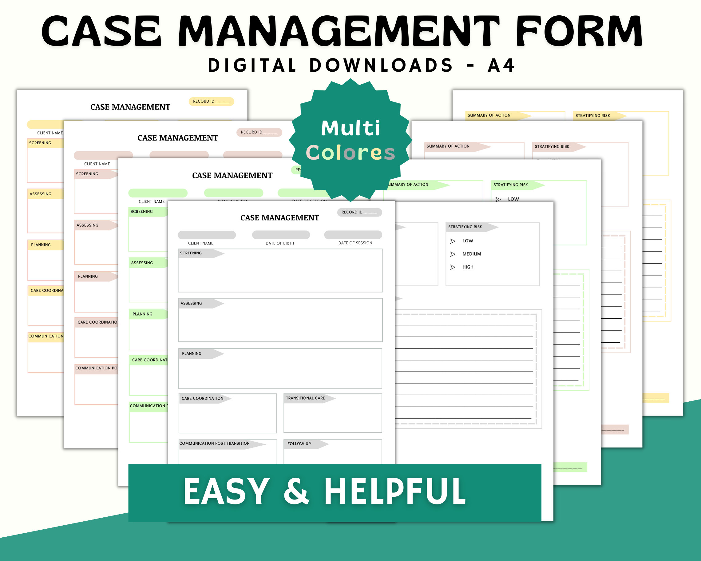 Case Management bundle, Diagnosis Printable Form, Client Documentation Case Management bundle, Diagnosis Printable Form, Client Documentation