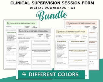 Clinical Supervision Session Form Bundle, Characteristics of Effective Clinical Supervision, Clinical Supervision Reference Sheets, Log Book