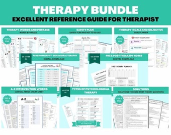 Therapy Cheat Sheet Bundle: Clinical Tools & Notes (Digital Download)