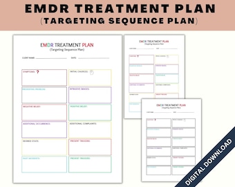 EMDR Treatment Plan: Targeting Sequence Worksheets (Printable PDF)