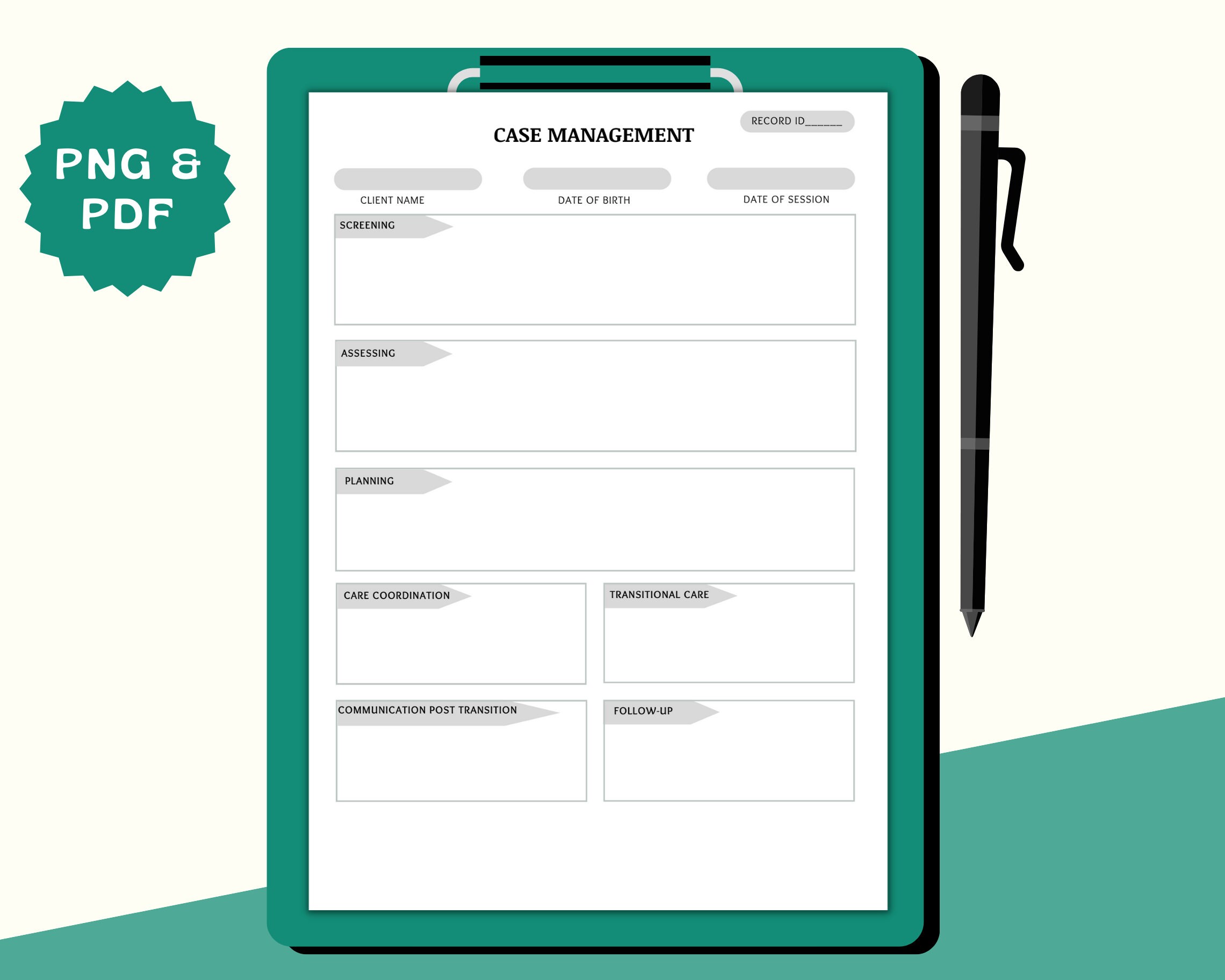 Case Management (bundle), Diagnosis Printable Form, Client ...