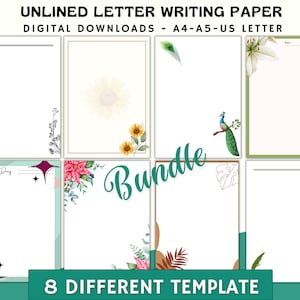 Paquete de papel para escribir cartas de los Testigos de Jehová, papel imprimible, suministros para el ministerio, hojas de escritura, tamaño A4, descarga digital, membretes rayados y en blanco.