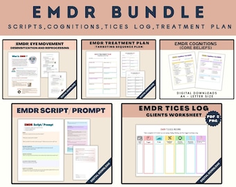 EMDR Therapy Bundle: Scripts, Worksheets, Treatment Plan (PDF)
