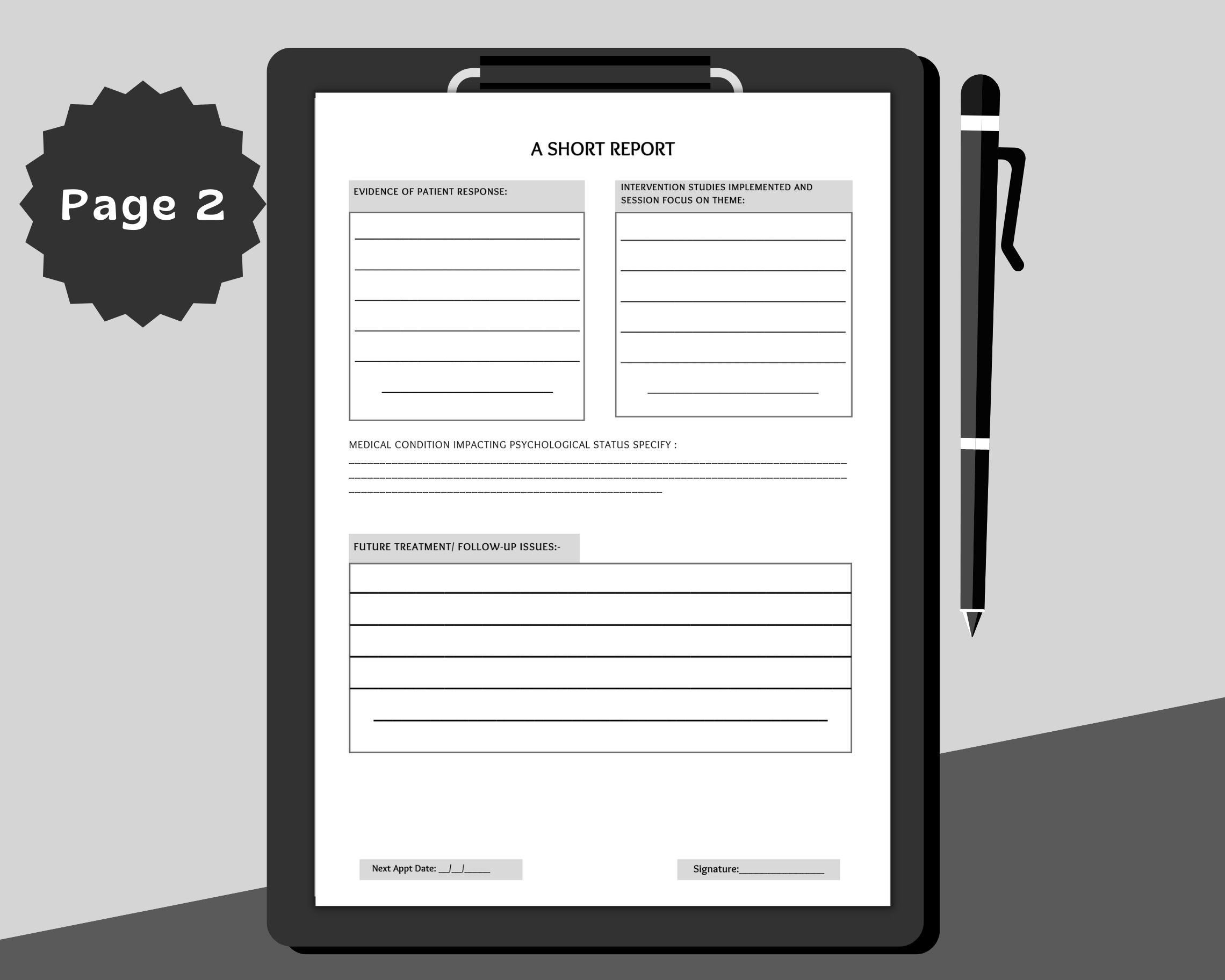 Therapist Progress Notes Template: Printable Patient Tracker (A4) - Etsy