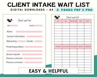 Client Intake Form: Psychotherapist Documentation (Printable PDF)