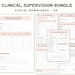 Clinical Supervision Forms Bundle: Session Log, Assessment (digital ...