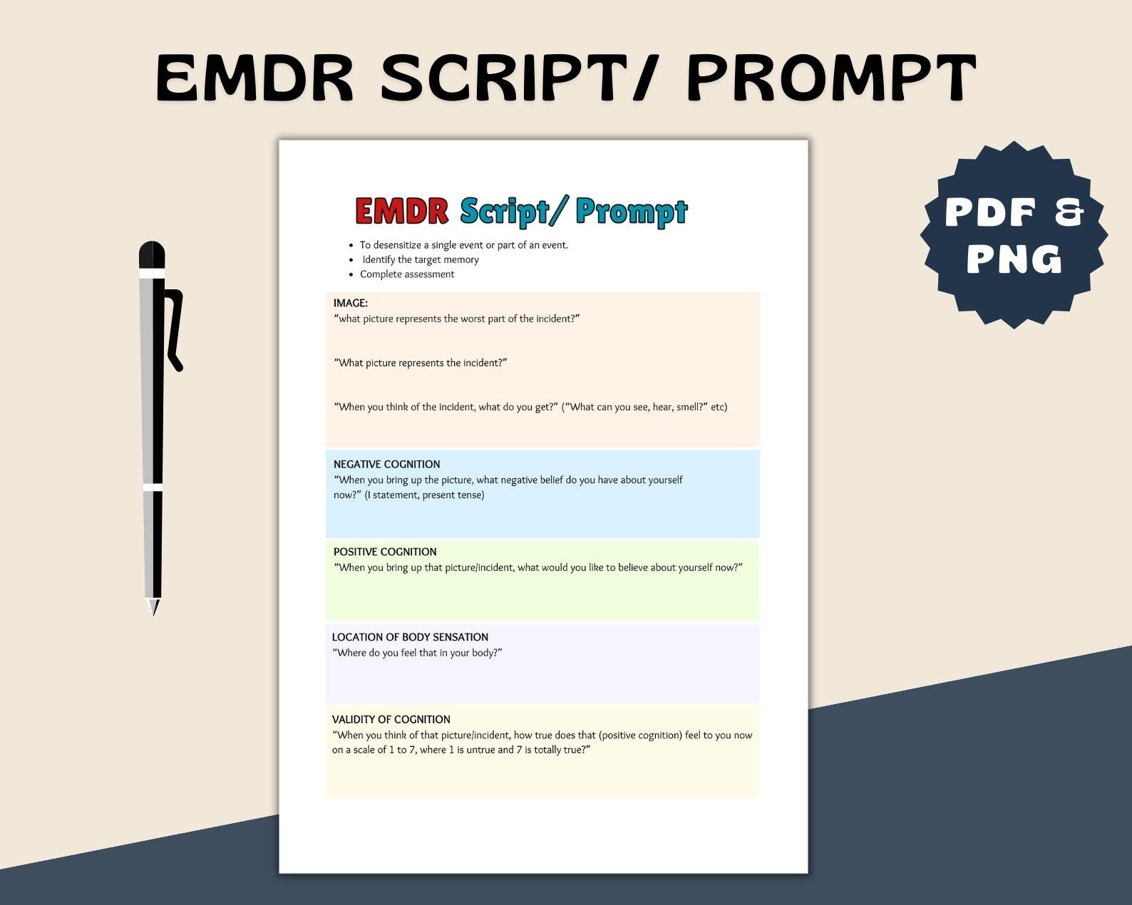EMDR Script / Prompt, EMDR Scripts &amp; EMDR Worksheets! Emdr Tools, Emdr ...