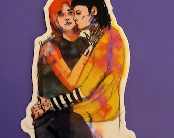 MCR Gerard Way and Frank Iero Sticker (2x1 inch)
