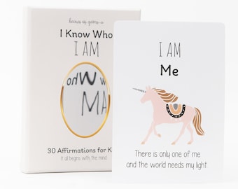 Kids Affirmation Cards, Mindset, Motivational, Affirmations for kids, Children, Wellness, Anxiety, Stress