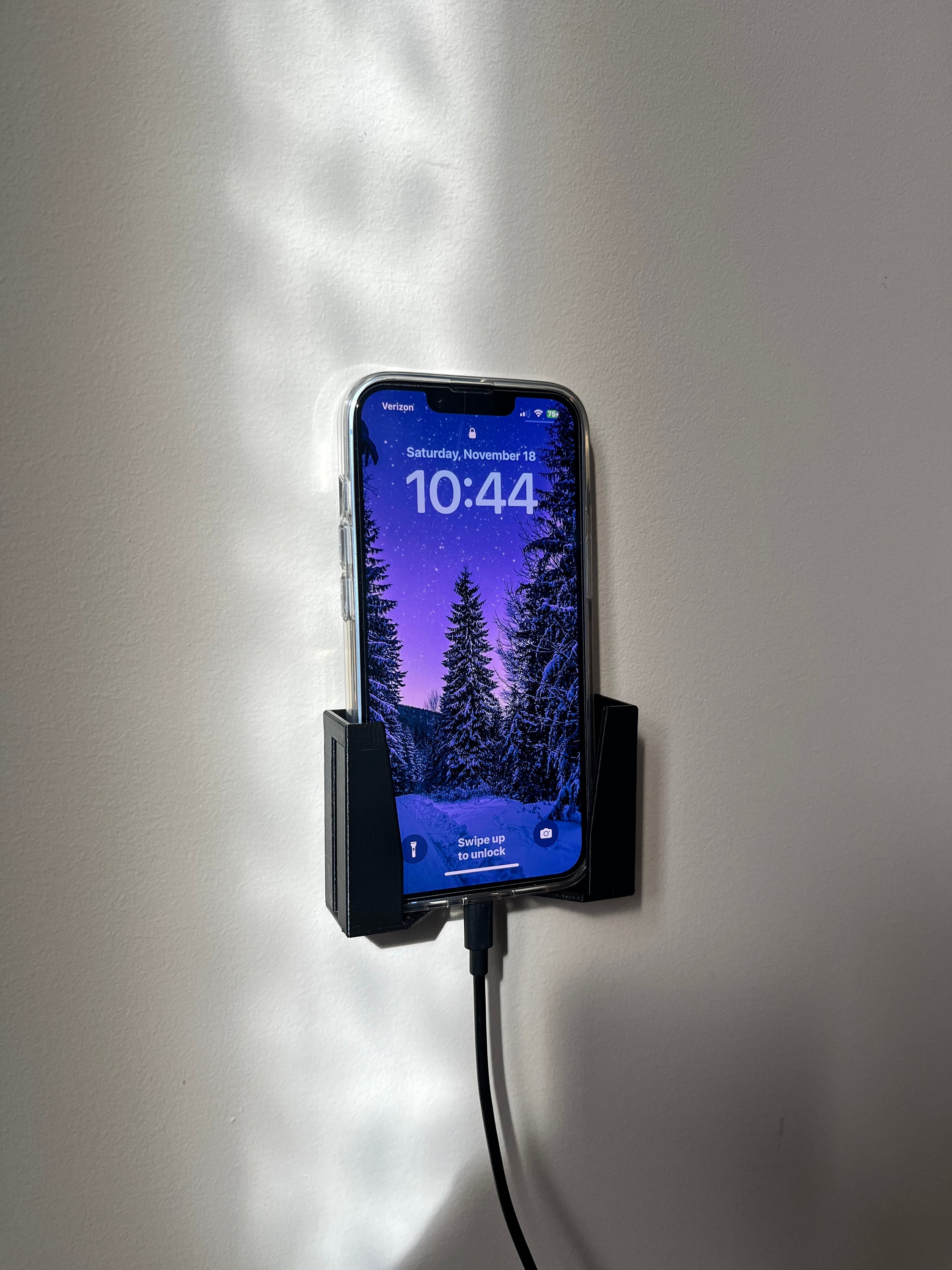 Wall Mount 3d Printed Phone Charger Cable Holder Holder Argos Wall