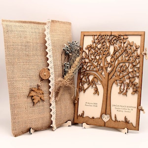 Invitaciones de madera personalizadas, invitaciones de boda rústicas