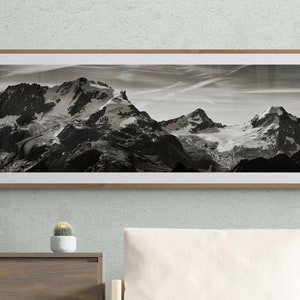 Gran Paradiso mountain photography, Aosta Valley, Italian Alps, Fine Art, Giclée - mountain photography, black and white Aosta, glacier, high altitude