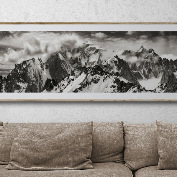 MOUNTAIN PHOTOS, MONT Blanc Print, Mesmerizing Mont Blanc Mountain Print - Enhance Your Home Decor With Nature's Splendor