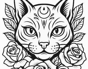 Hourglass & Roses Tattoo Designs Page (Digital Download)