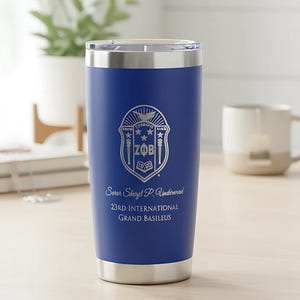 Custom Engraved Zeta Phi Beta Tumbler: Stainless Steel, 20 oz