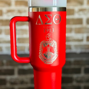 Custom Engraved Delta Sigma Theta 40oz Tumbler