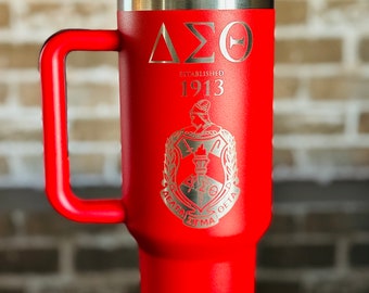 Custom Engraved Delta Sigma Theta 40oz Tumbler