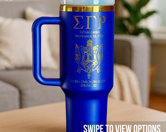 Custom Engraved Sigma Gamma Rho Tumbler (40 oz)