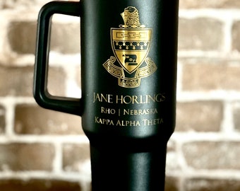 Custom Engraved Kappa Alpha Theta Tumbler (40 oz)