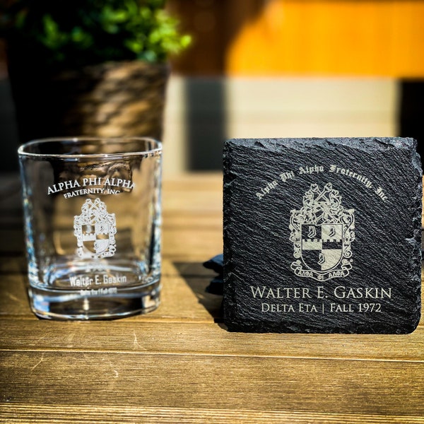 Custom Engraved Coasters | Sorority and Fraternity Slate Coasters