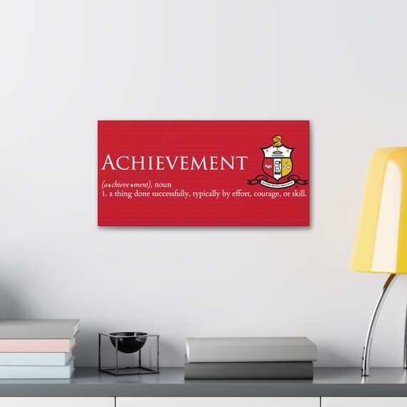 Kappa Alpha Psi Canvas Wall Art Achievement Defined Kappa Alpha Psi Office Decor Etsy Australia