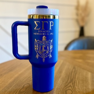 Custom Engraved Sigma Gamma Rho Tumbler (40 oz)