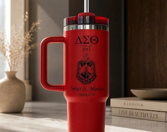 Delta Sigma Theta Custom Engraved Tumbler (40 oz)