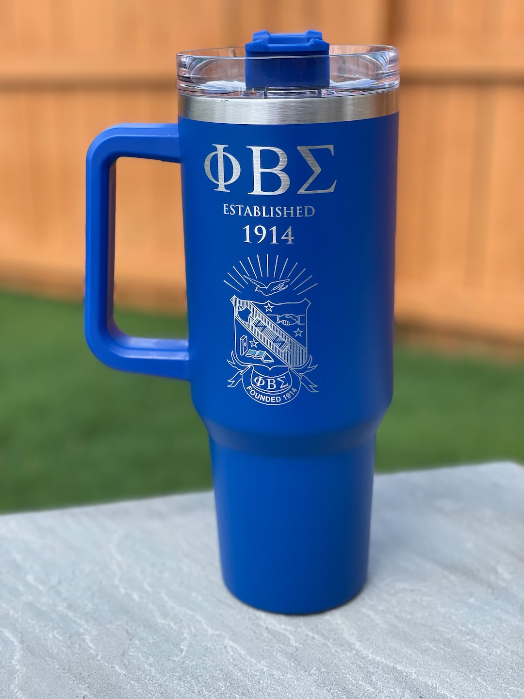 Custom Engraved Phi Beta Sigma Travel Tumbler 40 Oz Etsy