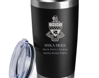 Custom Engraved Kappa Alpha Theta Cup (20 oz)