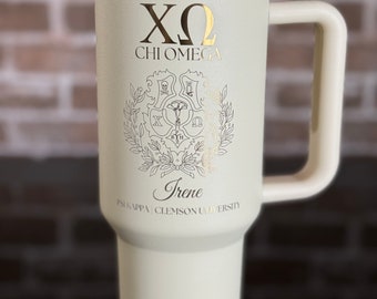 Custom Engraved Chi Omega 40oz Tumbler