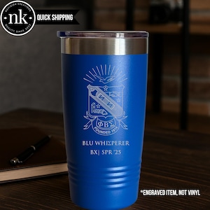 Custom Engraved Phi Beta Sigma Tumbler (20 oz), Personalized Sigma Cup