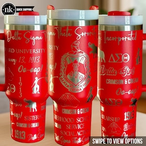 Custom Engraved Delta Sigma Theta Full Wrap Tumbler (40 oz)