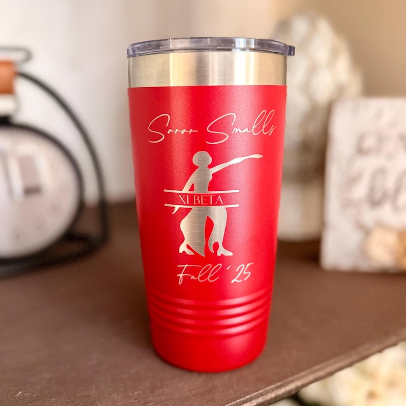 Vaso Delta Sigma Theta de 20 oz, estándar o personalizado, escudo grabado, color a elegir, regalo para hermandad imagen 7