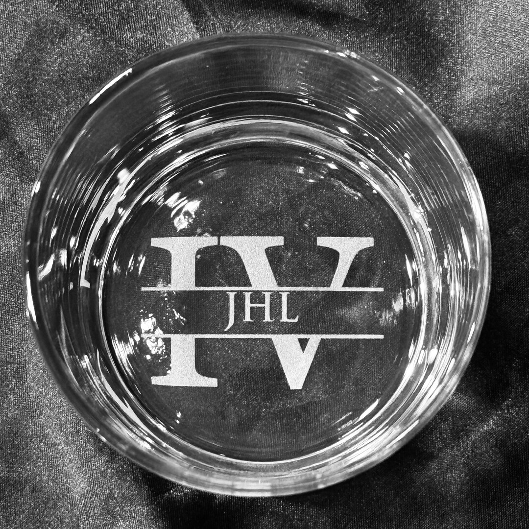 Personalized Bottom Engraved Whiskey Glass Gift for Husband Bourbon Lover Gift Gift for Dad ...