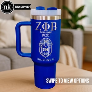 Custom Engraved Zeta Phi Beta Tumbler (40 oz)