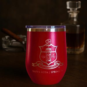 Engraved Kappa Alpha Psi Wine Tumbler & Opener Gift Set