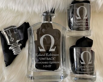 Custom Fraternity Decanter Set