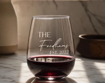 Custom Engraved 14oz Wine Glasses
