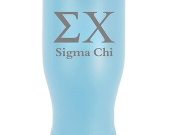 Sigma Chi Custom Pilsner Tumbler | Personalized Sigma Chi Engraved Beer Glass | Personalized Greek Drinking Glasses