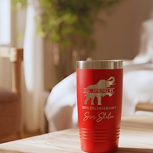 Vaso Delta Sigma Theta de 20 oz, estándar o personalizado, escudo grabado, color a elegir, regalo para hermandad imagen 8