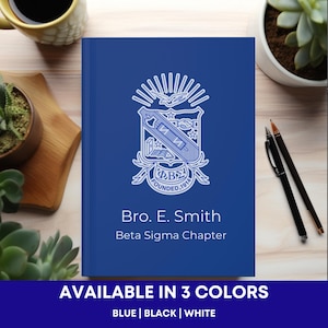 Custom Phi Beta Sigma Fraternity, Inc. Hardcover Notepad, Personalized Sigma Journal