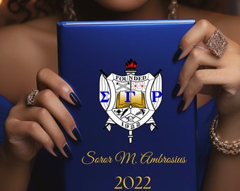 Custom Sigma Gamma Rho Sorority, Inc. Hardcover Notebook