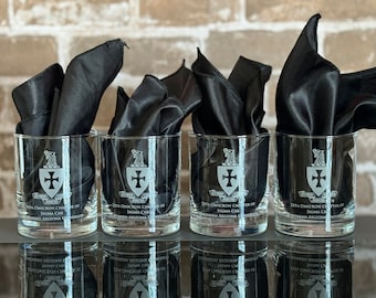 Sigma Chi Custom Fraternity Engraved Drinking Glasses | Gift for Greek | Personalized Greek Drinking Glasses